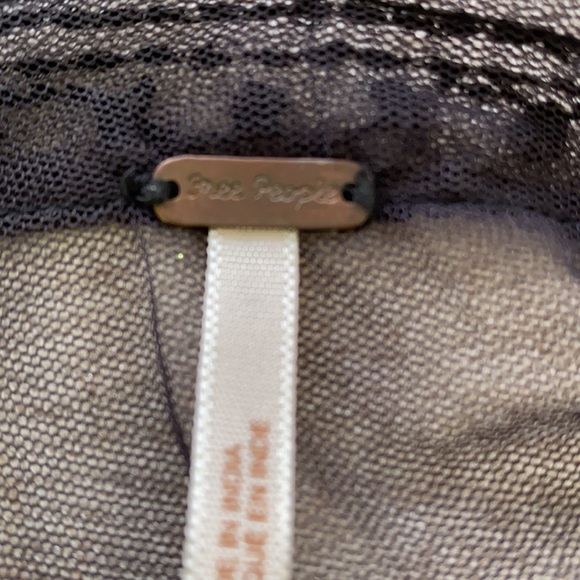 Free People Vicki Lace Embroidered Mesh Crop Top - Picture 6 of 7